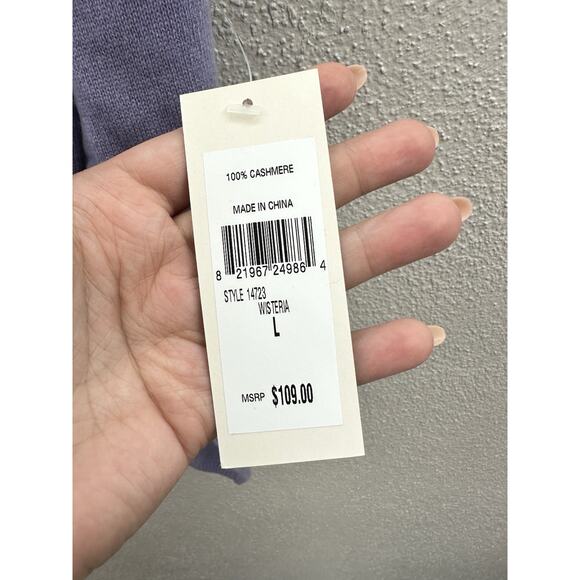 Sutton Studio Womens Sweater Size Large Wisteria Purple Turtleneck Cashmere NWTs - Picture 5 of 12